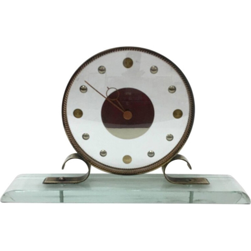 Horloge de table vintage par Verde Nilo pour Latos Per Venini - 1950