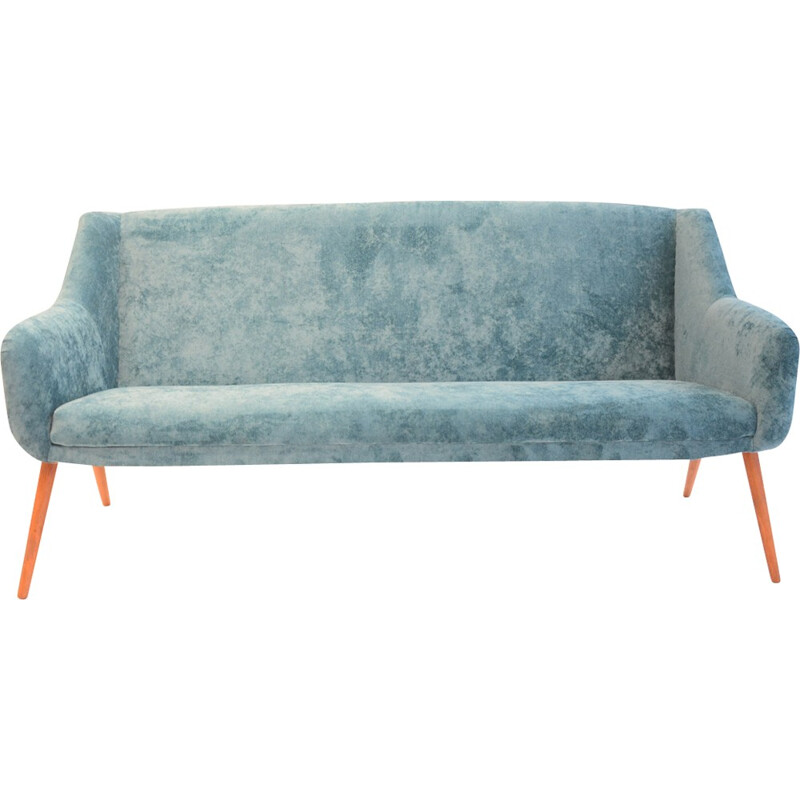 Vintage duck blue bench - 1950s