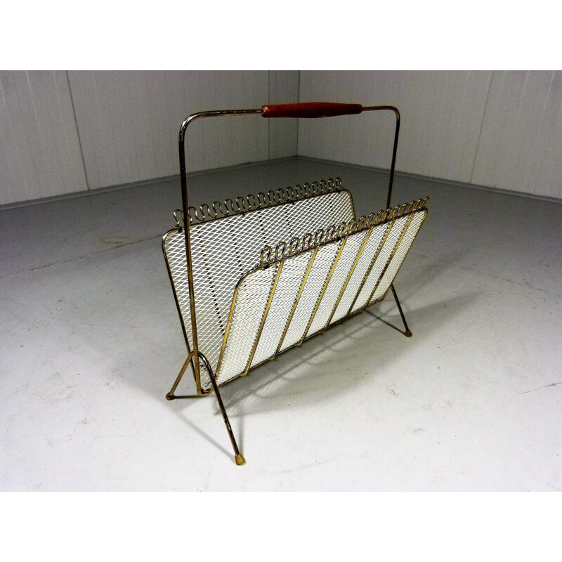 Vintage Magazine Holder in brass - 1950s