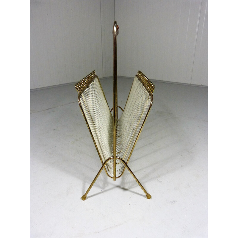 Vintage Magazine Holder in brass - 1950s