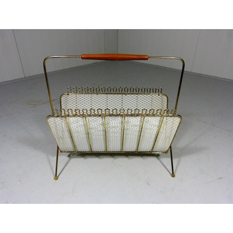 Vintage Magazine Holder in brass - 1950s