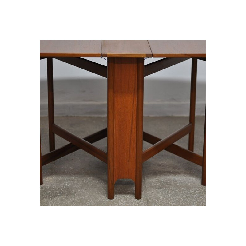 Mid Century Folding Dining Table From Mc Intosh - 1970s