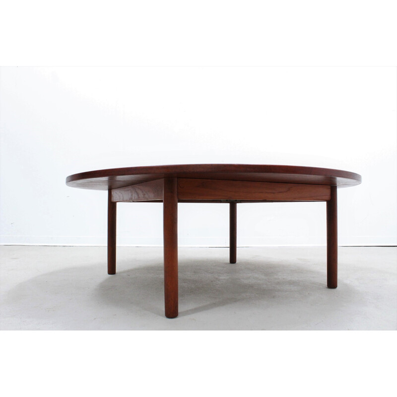 Grande table basse vintage en teck par Poul Jeppesens Møbelfabrik - 1950