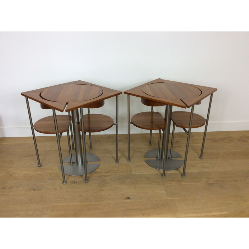 Vintage dining set table and 2 chairs 1960