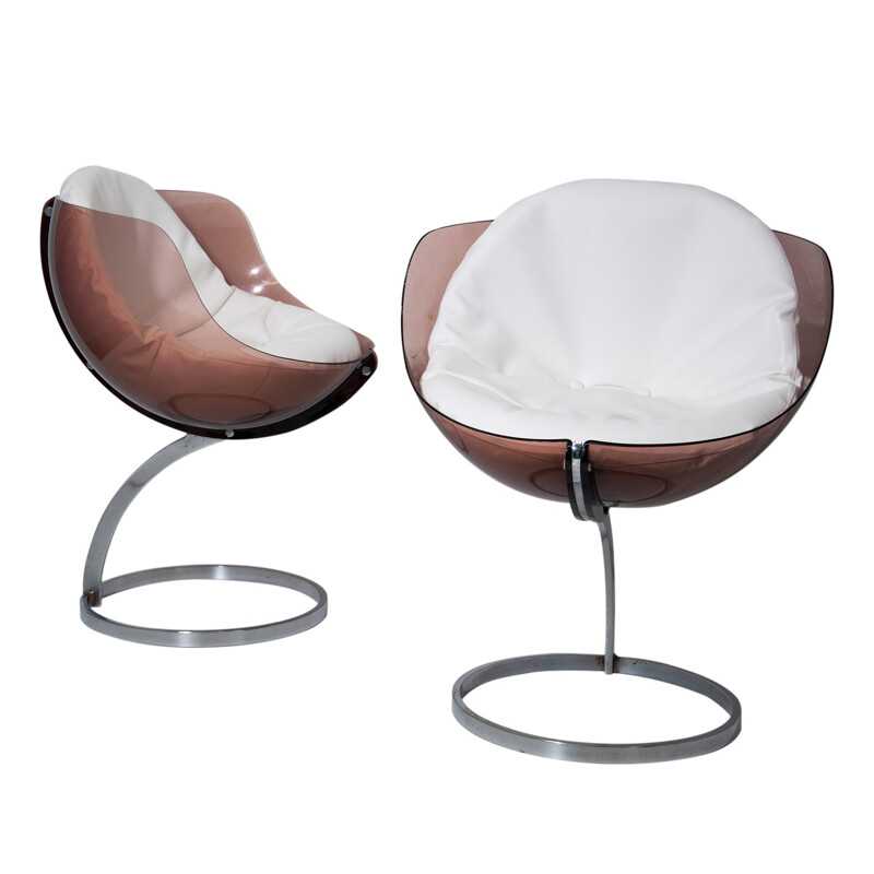 Suite de 2 chaises sphériques Boris Tabacoff pour Mobilier Modulaire Moderne - 1970