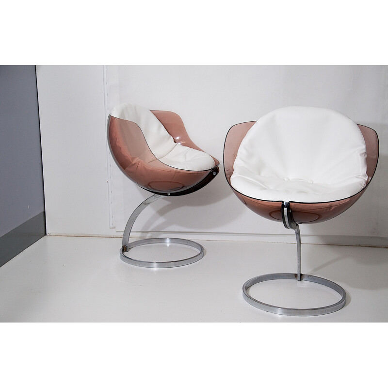 Set of 2 Boris Tabacoff Sphere Chairs for Mobilier Modulaire Moderne - 1970s