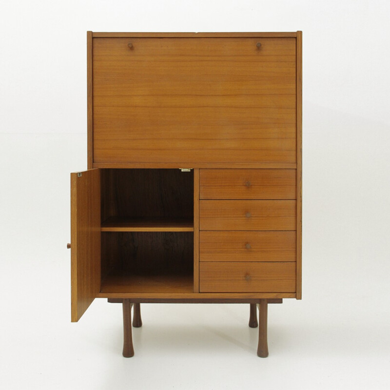 Vintage italian Teak Veneer Sideboard - 1960s