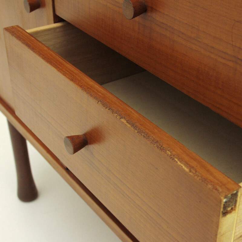 Vintage italian Teak Veneer Sideboard - 1960s