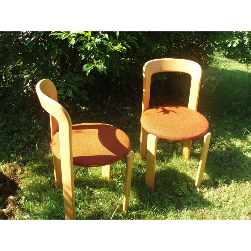 Suite de 2 chaises vintage par Bruno Rey - 1970