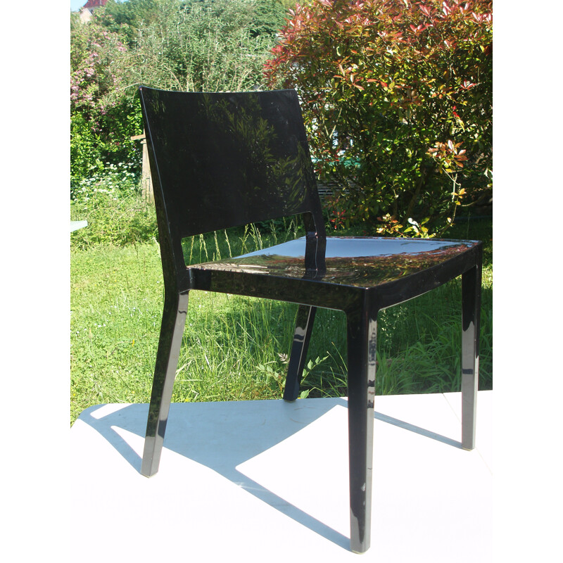 Vintage Black chair by designer Piero Lissoni model Lizz - 2000s