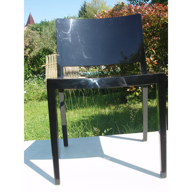 Chaise vintage noire italienne par Piero Lissoni - 2000