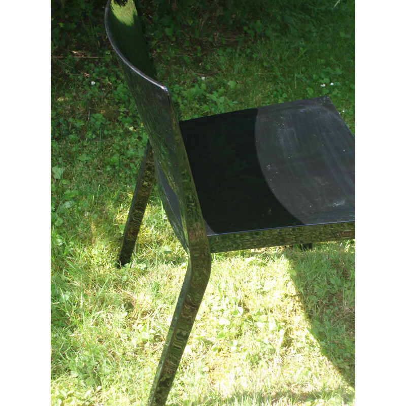 Vintage Black chair by designer Piero Lissoni model Lizz - 2000s