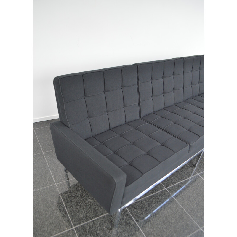 Vintage Black Sofa by Florence Knoll  Model 67A - 1950s