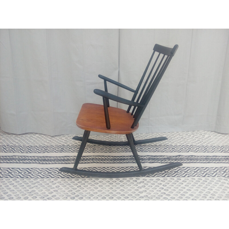 Vintage scandinavian rocking chair - 1960s