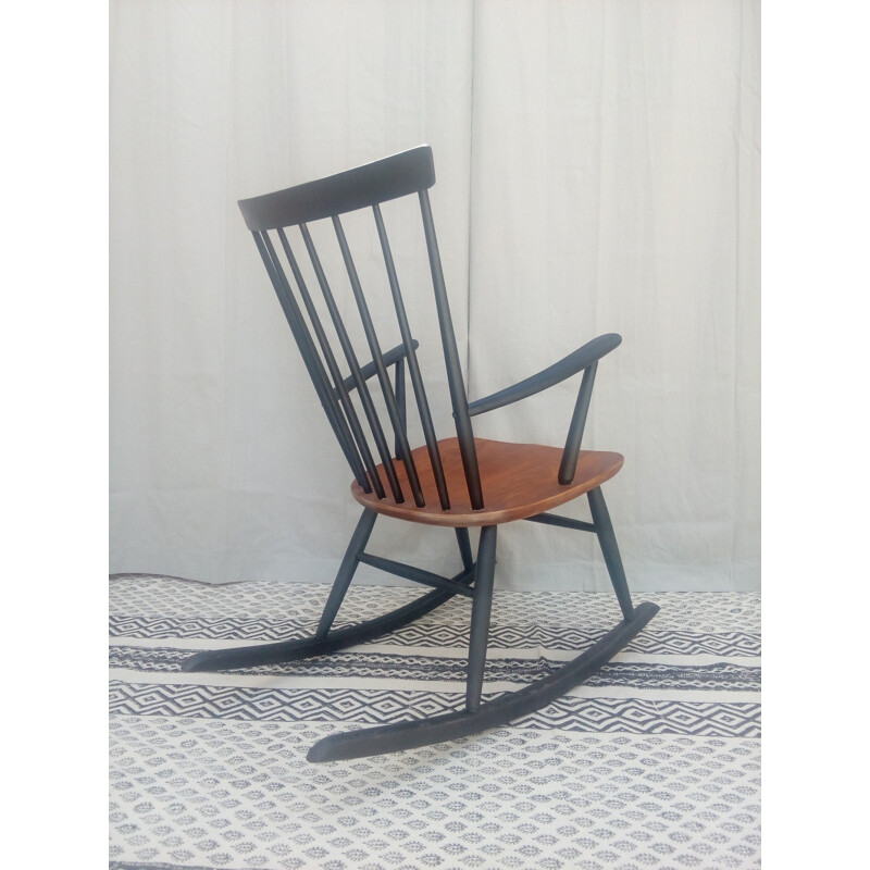 Vintage scandinavian rocking chair - 1960s