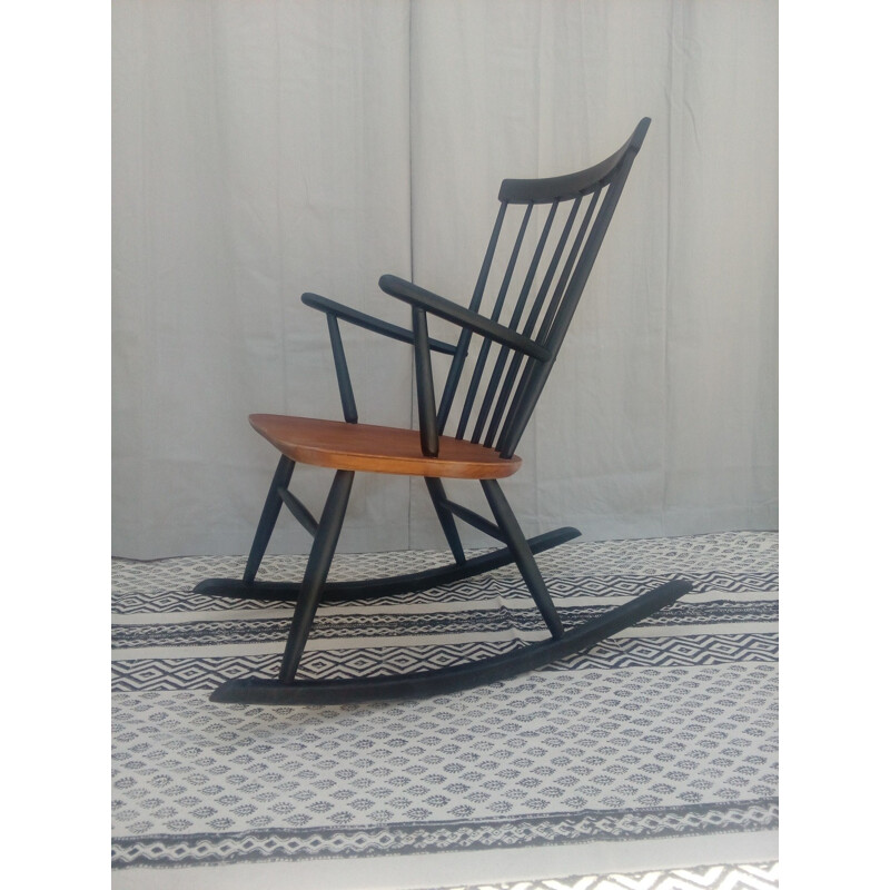 Vintage scandinavian rocking chair - 1960s