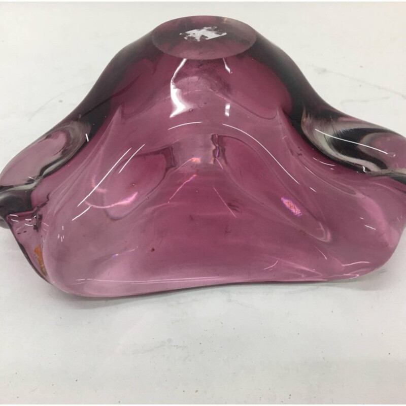 Vintage ashtray in purple murano glass, 1970