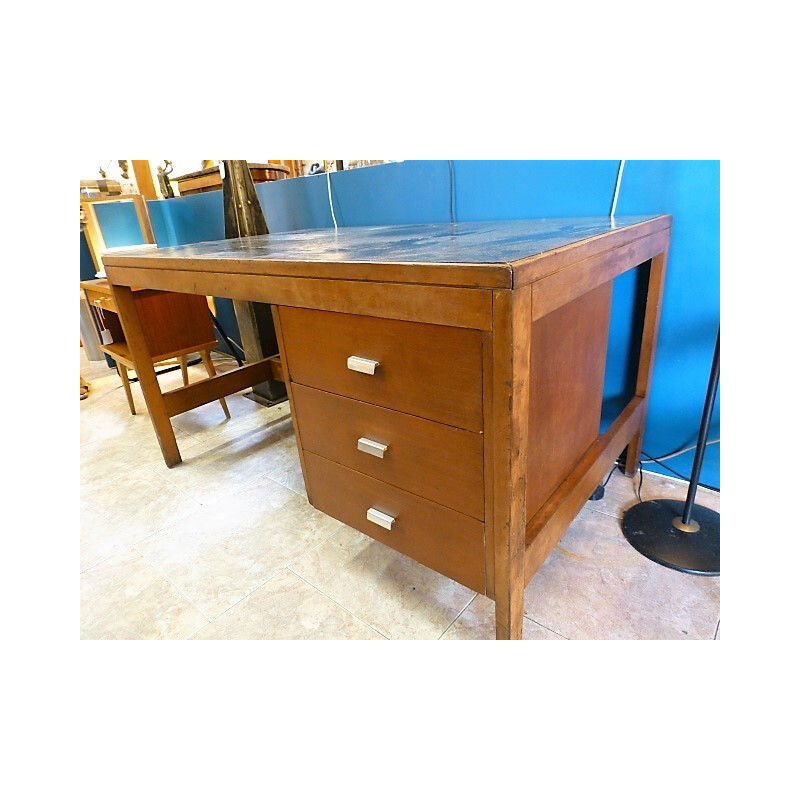 Vintage engeneering desk in wood - 1950s