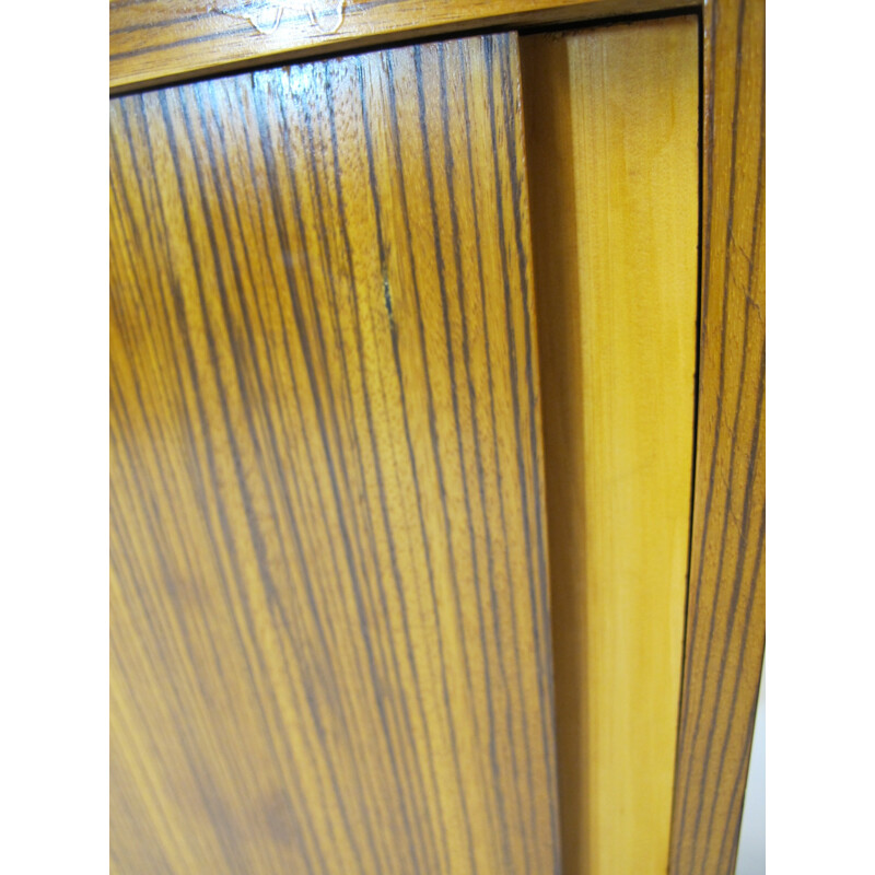 Vintage Modernist Zebra Rosewood Sideboard - 1950s