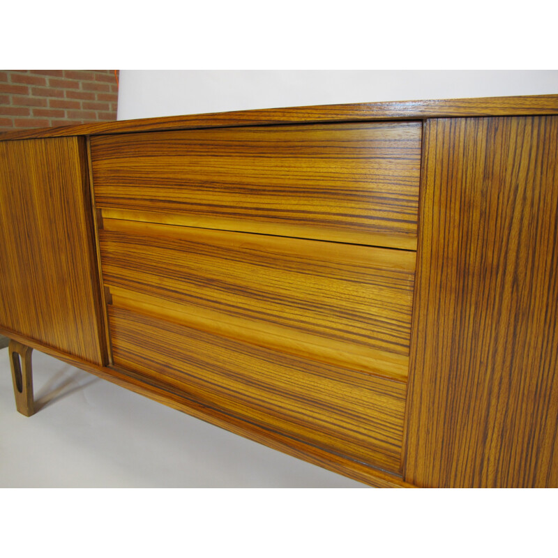 Vintage Modernist Zebra Rosewood Sideboard - 1950s