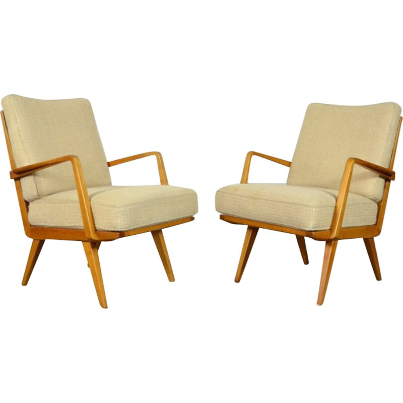 Paire de fauteuils Knoll Antimott vintage - 1950