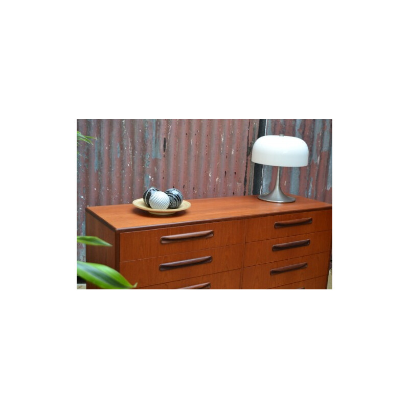 Scandinavian style double chest of drawers in teak, Victor B. WILKINS - 1970s