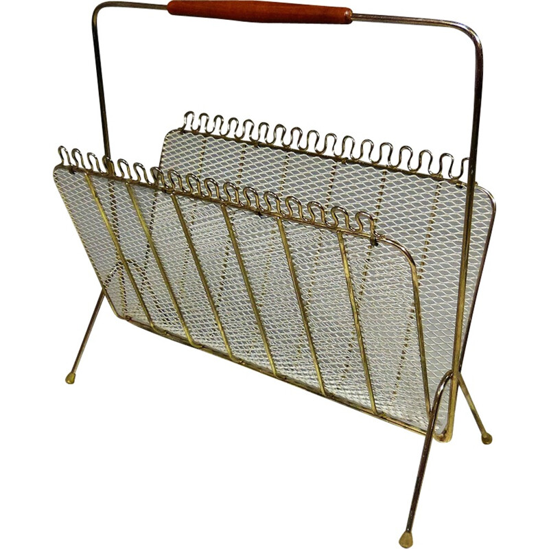 Vintage Magazine Holder in brass - 1950s