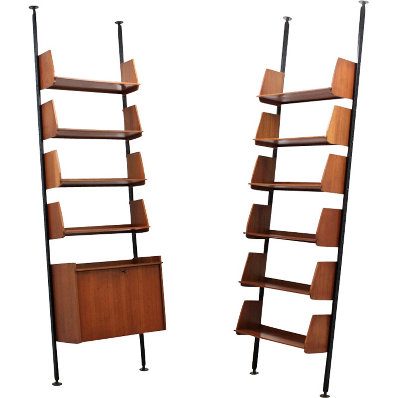 Set of 2 vintage Teak Wall Units - 1950s