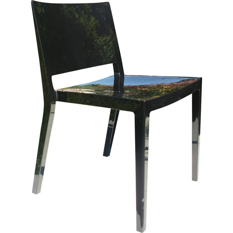 Vintage Black chair by designer Piero Lissoni model Lizz - 2000s
