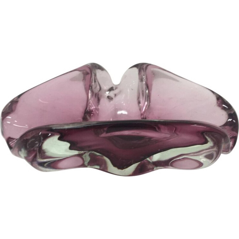 Cendrier vintage en verre de murano violet, 1970