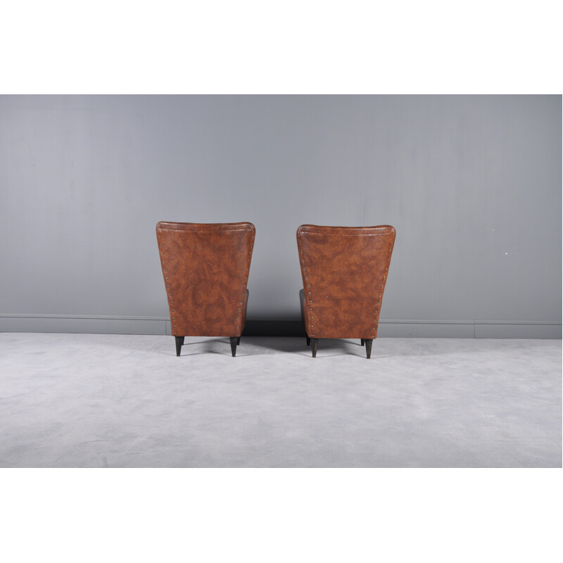 Set of 2 vintage Italian Easy Chairs - 1950s
