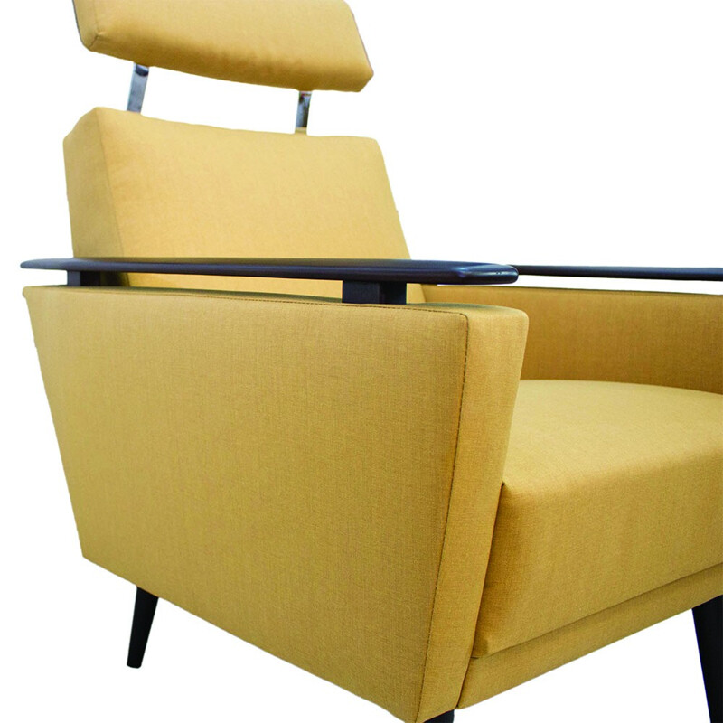 Vintage Scandinavian yellow armchair - 1960s