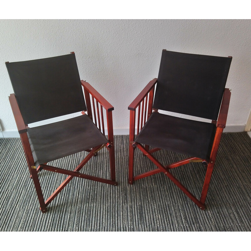 Paire de fauteuils vintage pliants par Hyllinge Mobler - 1970