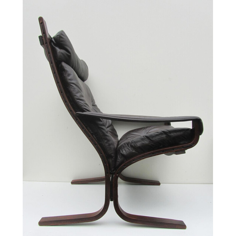 Paire de fauteuils lounge en cuir et bois, Ingmar RELLING- 1960