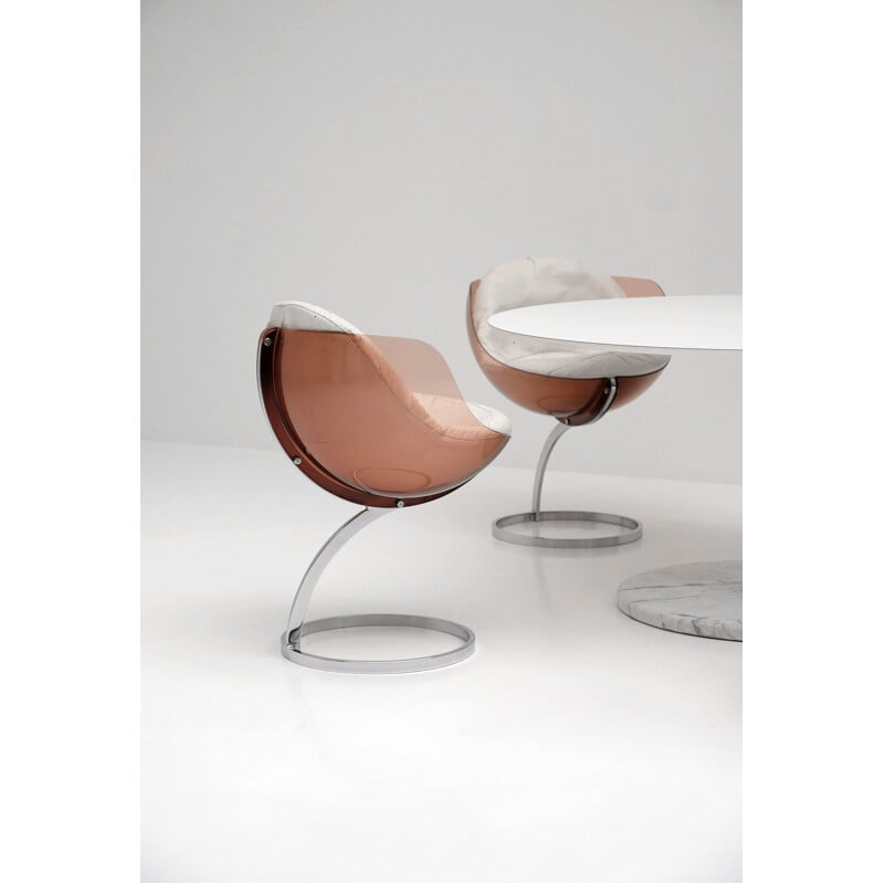 Set of 4 "Sphere" dining chairs by Boris Tabacoff for Mobilier Modulaire Moderne - 1970s