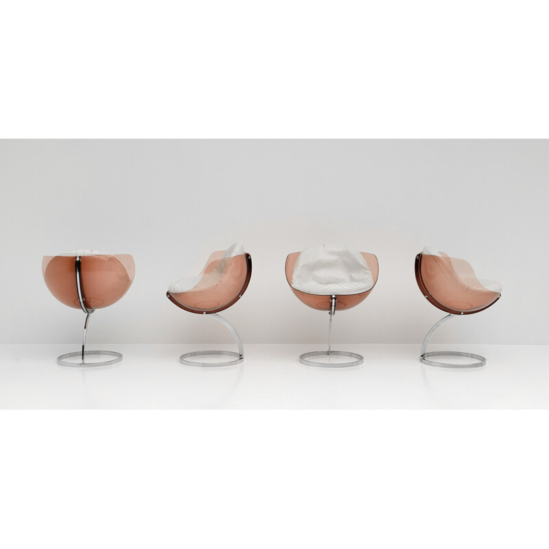 Set of 4 "Sphere" dining chairs by Boris Tabacoff for Mobilier Modulaire Moderne - 1970s