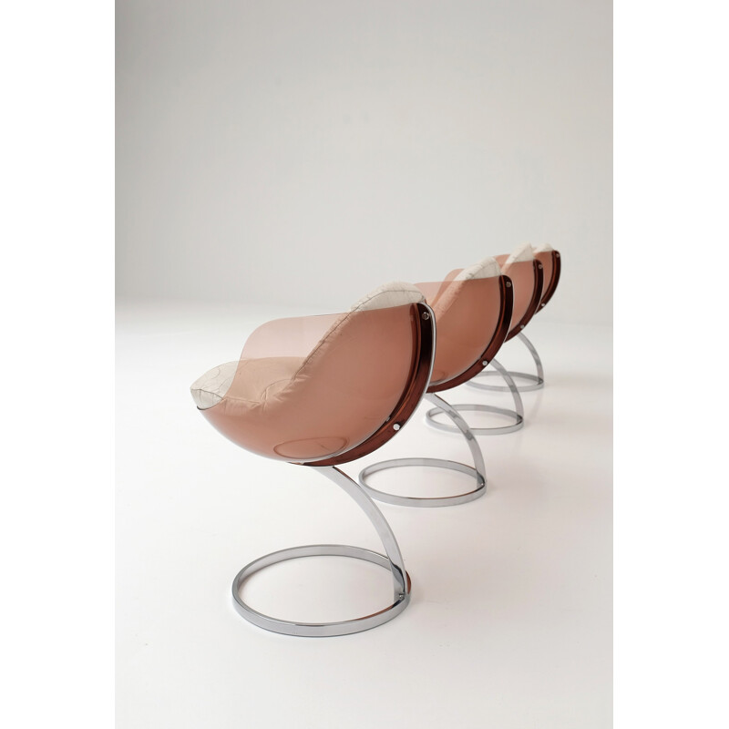 Suite de 4 chaises vintage "Sphère" par Boris Tabacoff pour Mobilier Modulaire Moderne - 1970