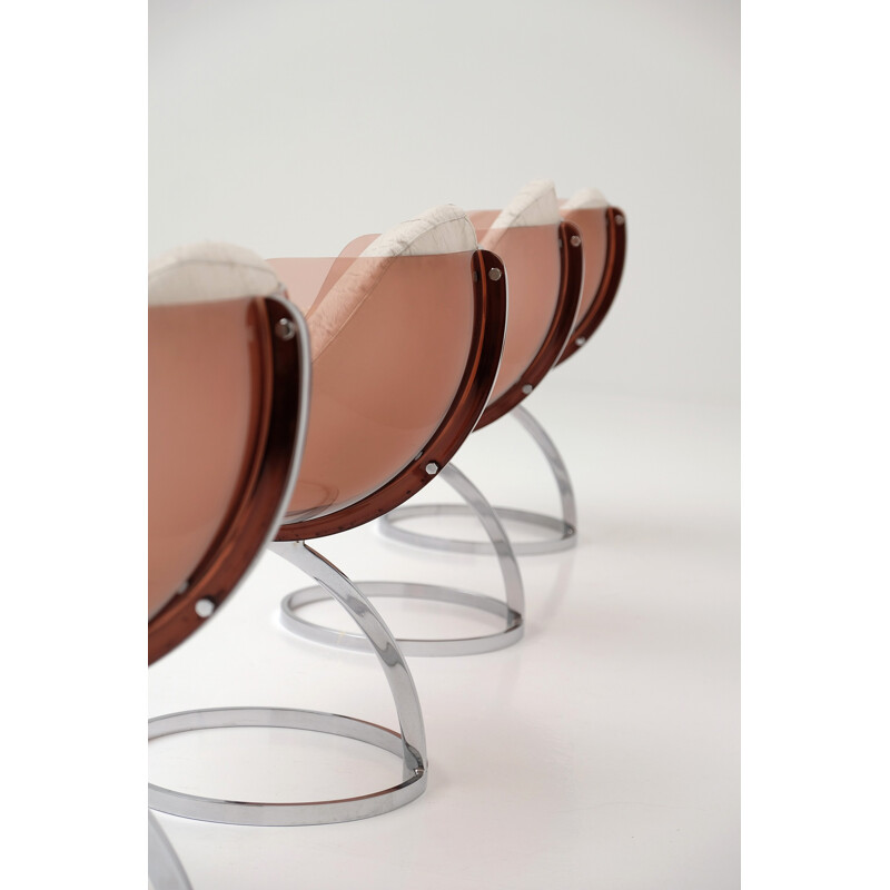 Set of 4 "Sphere" dining chairs by Boris Tabacoff for Mobilier Modulaire Moderne - 1970s