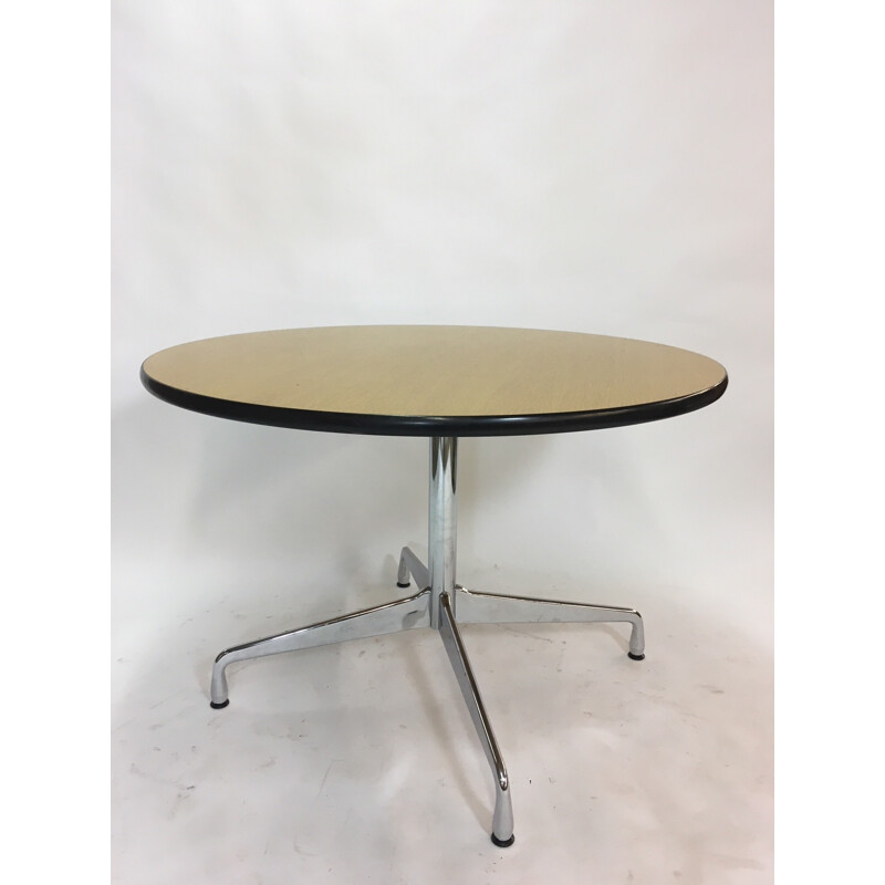 Vintage circular dining table by Charles & Ray Eames for Vitra - 1960s