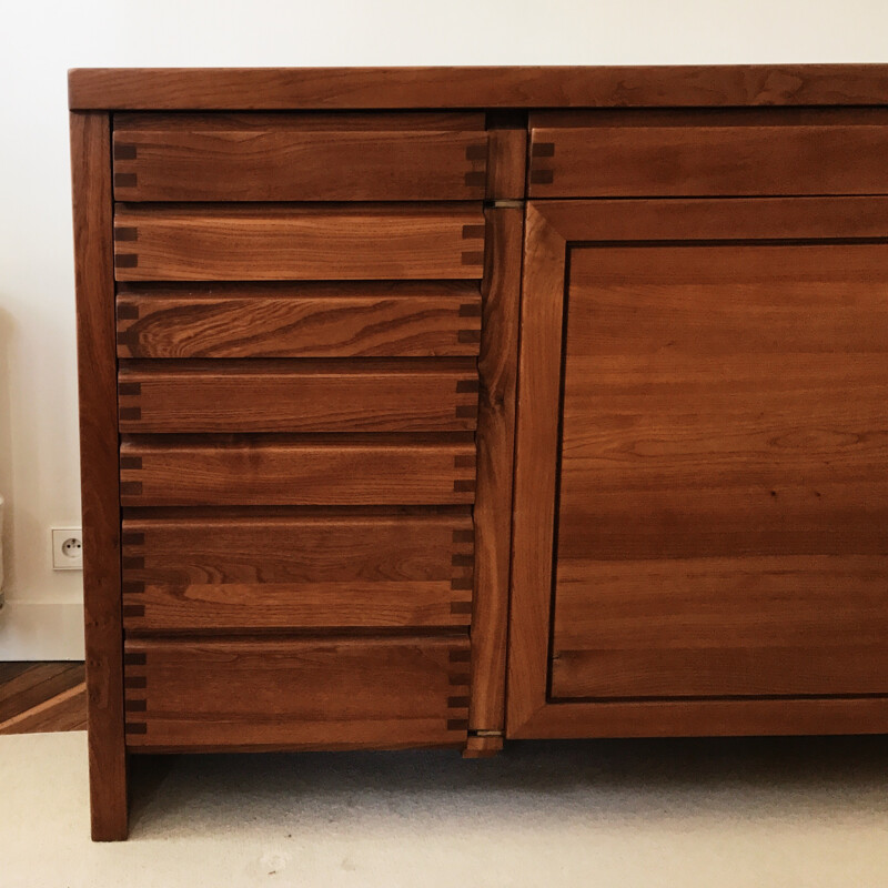 Vintage sideboard "R13" by Pierre Chapo - 1960s