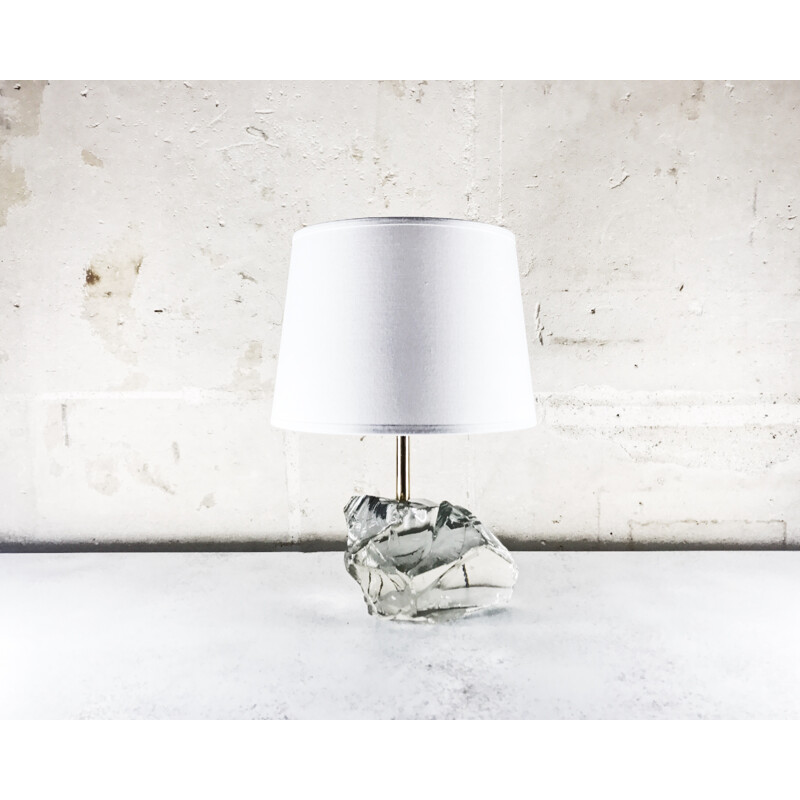 Vintage lamp with crystal rock base - 1930s