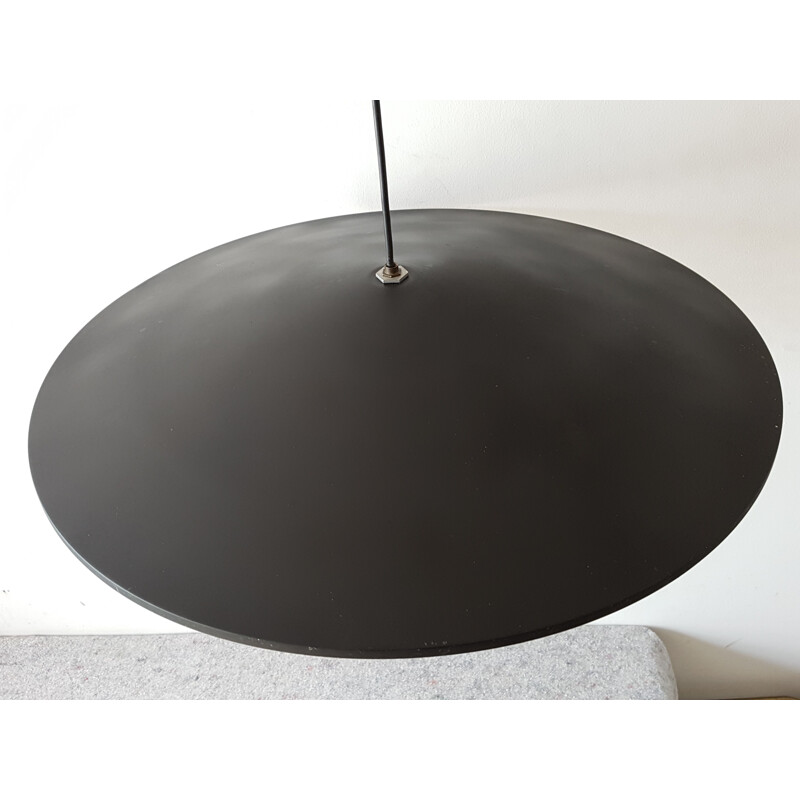 Vintage metal and resin saucer ceiling lamp - 1960s