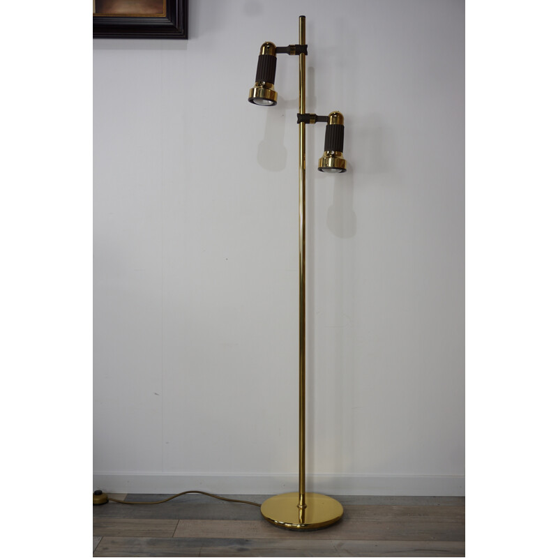 Vintage brass floor lamp by Sische - 1960s