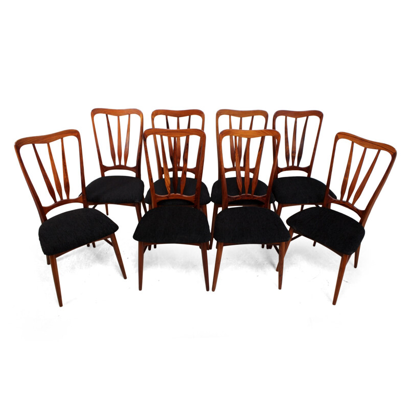 Suite de 8 Chaises à repas vintage Ingrid par Koefoeds Hornslet - 1950