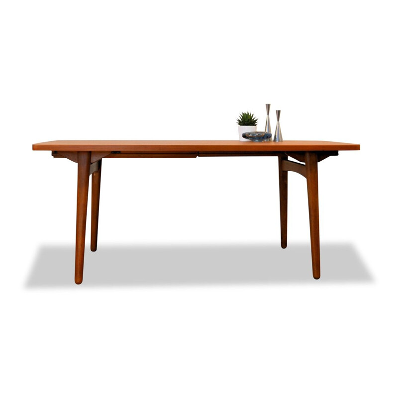 Vintage Chr. L. Larsen & Son teakoak dining table - 1950s