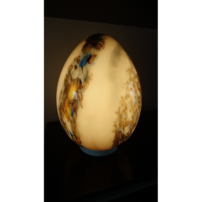 Vintage Large egg lamp edition Domec by Ben Swildens - 1970s