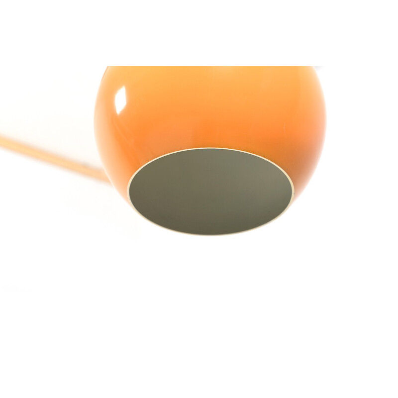 Lampe en forme de boule orange danoise - 1970