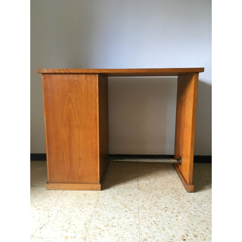 Vintage desk in light wood and oak - 1950s