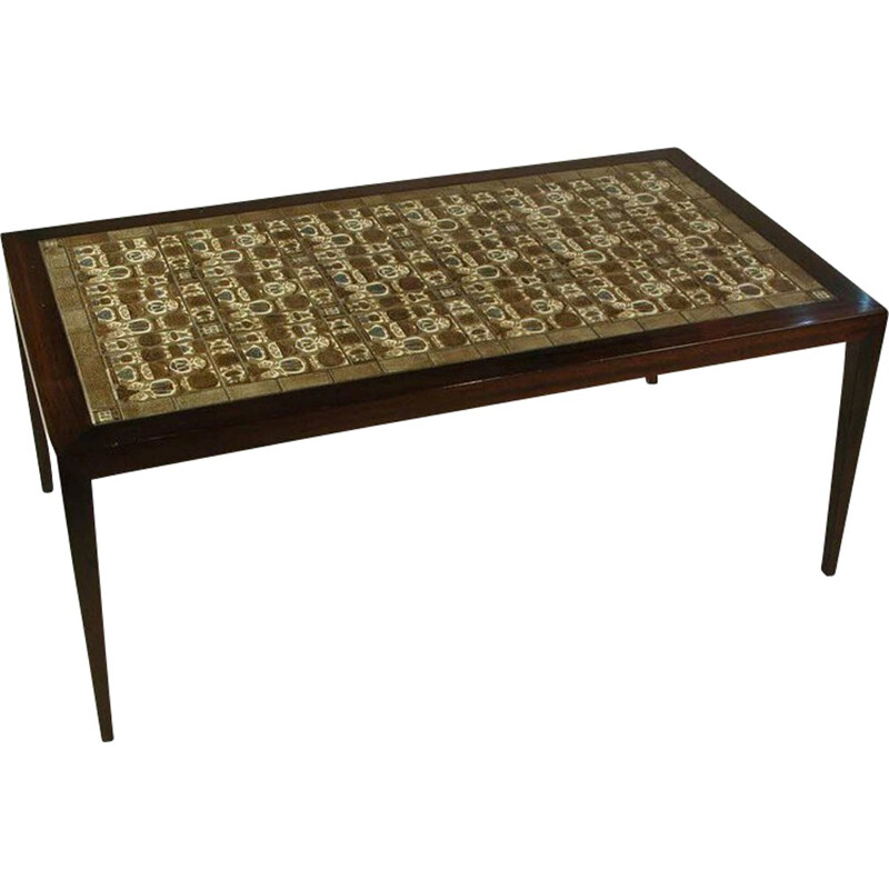 Mesa de centro vintage de palisandro de Severin Hansen para Haslev Møbelsnedkeri, 1970