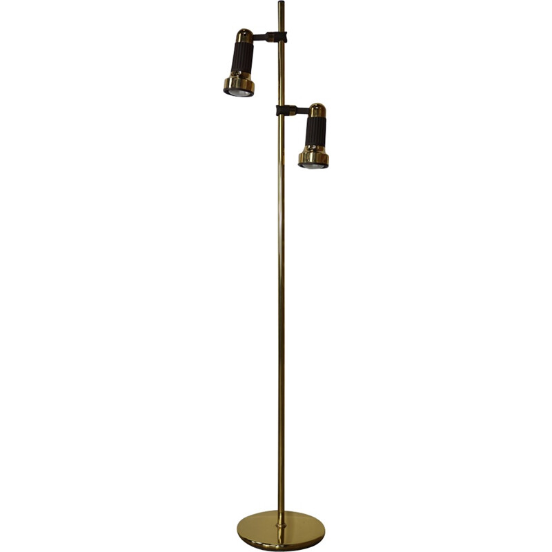 Vintage brass floor lamp by Sische - 1960s